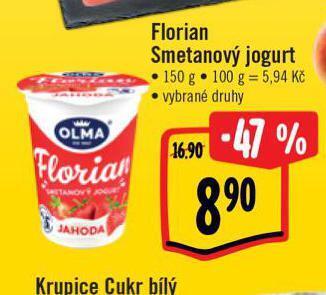 Albert Florian jogurt nabídka