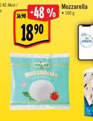 Albert Mozzarella sýr nabídka