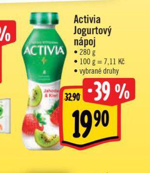 Albert Activia jogurtový nápoj nabídka