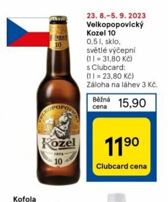 Tesco Velkopopovický Kozel 10 nabídka
