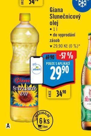 Albert Giana slunečnicový olej nabídka