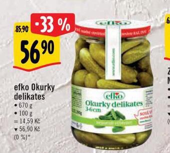 Albert Efko okurky delikates nabídka