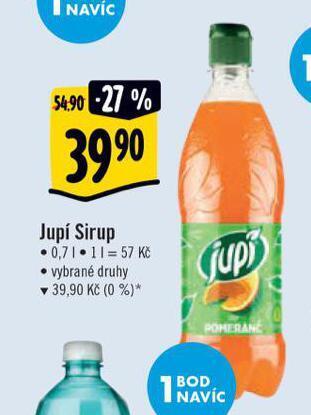 Albert Jupí sirup nabídka