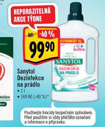 Albert Sanytol dezinfekce na prádlo nabídka