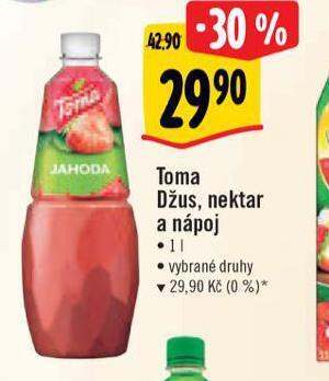 Albert Toma džus, nektar a nápoj nabídka