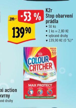 K2r colour catcher stop obarvení prádla