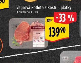 Albert Vepřová kotleta s kostí nabídka