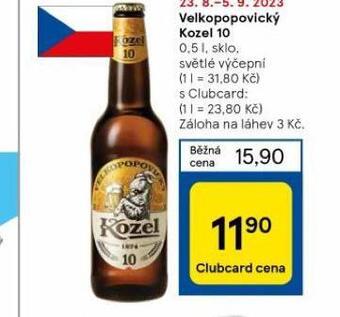Tesco Pivo velkopopovický kozel 10 nabídka