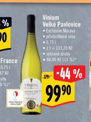 Albert Vinium velké pavlovice nabídka