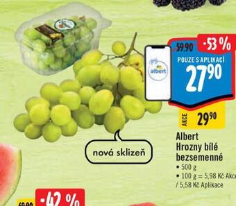 Albert Hrozny bílé bezsemenné nabídka