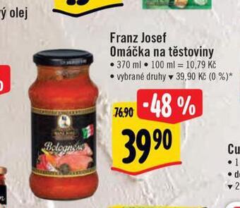 Albert Franz josef omáčka na těstoviny nabídka