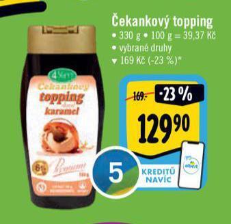 Albert Čekankový topping nabídka