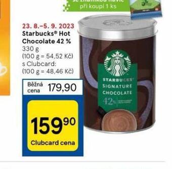 Tesco Starbucks hot chocolate 42% nabídka