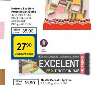 Tesco Nutrend excelent proteinová tyčinka nabídka