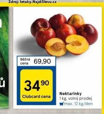 Tesco Nektarinky nabídka