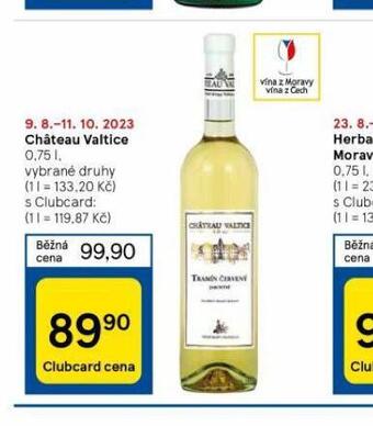 Tesco Chateau valtice nabídka