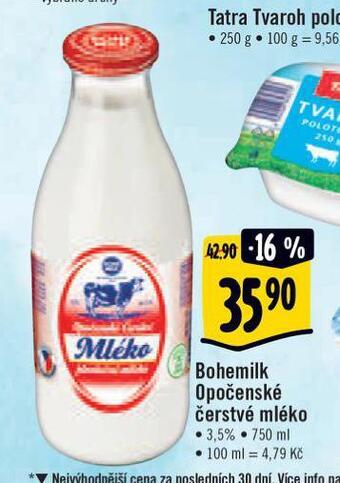 Albert Bohemilk opočenské čerstvé mléko nabídka