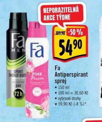 Albert Fa antiperspirant nabídka
