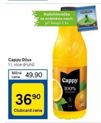Tesco Cappy džus nabídka