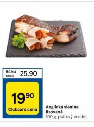 Tesco Anglická slanina lisovaná nabídka