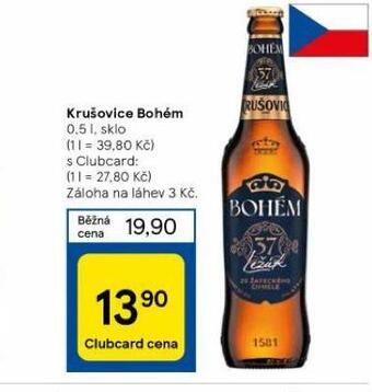 Tesco Pivo krušovice bohém nabídka
