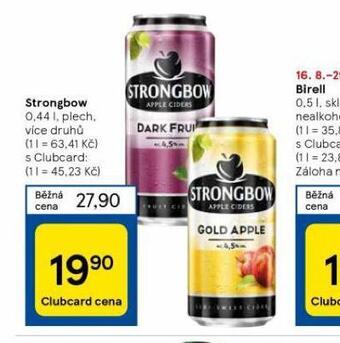Tesco Strongbow nabídka