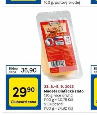 Tesco Madeta blaťácké zlato nabídka