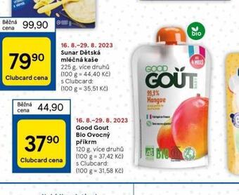 Tesco Good gout bio ovocný příkrm nabídka
