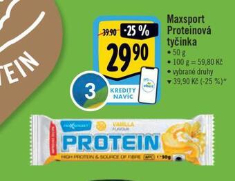 Albert Maxsport proteinová tyčinka nabídka