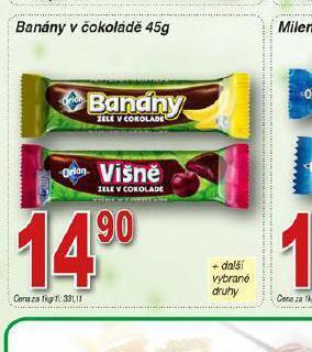 Hruška Banány v čokoládě nabídka