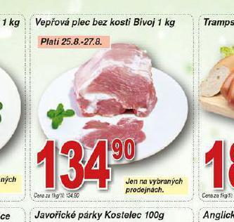 Hruška Vepřová plec bez kosti nabídka