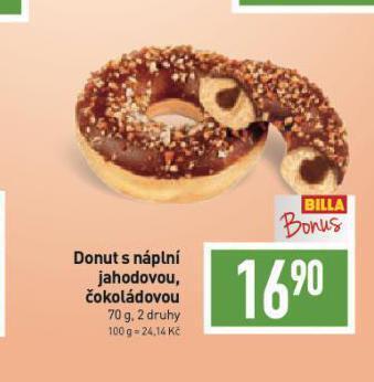Billa Donut s náplní nabídka