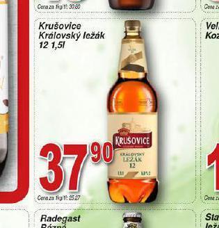 Hruška Pivo krušovice 12 královský ležák nabídka