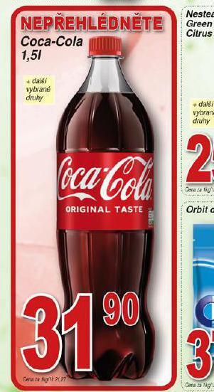 Hruška Coca cola 1,5l nabídka