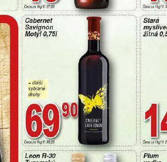 Hruška Cabernet sauvignon motýl nabídka