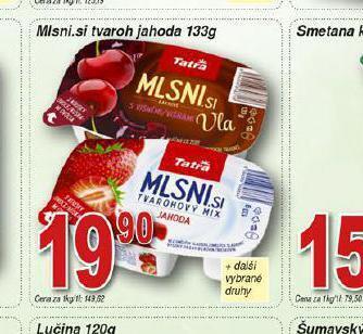Hruška Mlsni.si tvaroh jahoda nabídka