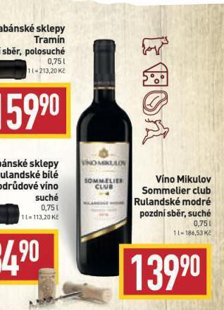 Billa Víno mikulov sommelier club nabídka