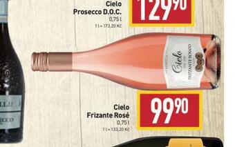 Billa Cielo prosecco frizzante nabídka
