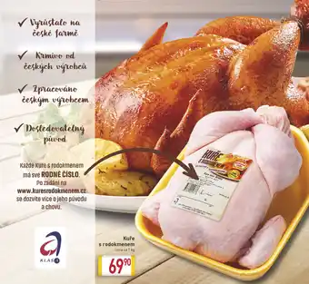 Billa Kuře s rodokmenem 1kg nabídka