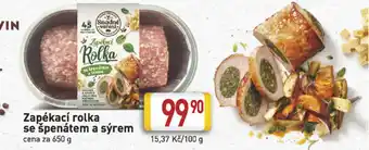Billa Zapékací rolka se špenátem a sýrem 650g nabídka