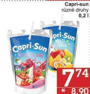 Jip Capri-sun různé druhy, 0,2 l nabídka