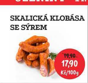 RABBIT řeznictví Skalická klobása se sýrem 100g nabídka