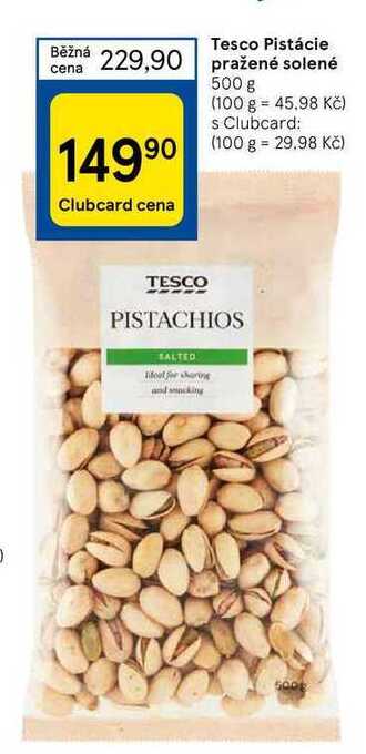 Tesco Tesco pistácie pražené solené 500 g nabídka