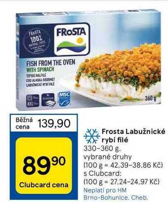 Tesco Frosta labužnické rybí filé 330-360 g nabídka