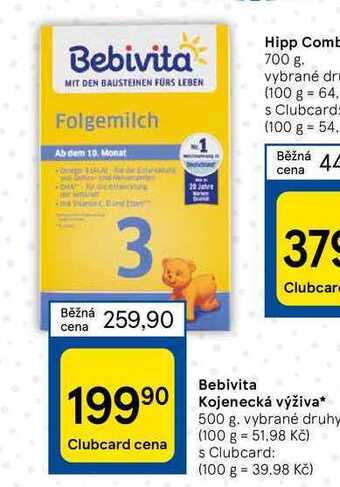 Tesco Bebivita kojenecká výživa* 500 g nabídka