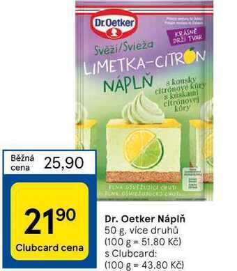 Tesco Dr. oetker náplň 50 g nabídka
