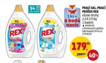 Penny Market Prací gel rex, 2,43 l nabídka