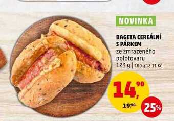 Penny Market Bageta cereální s párkem, 123 g nabídka