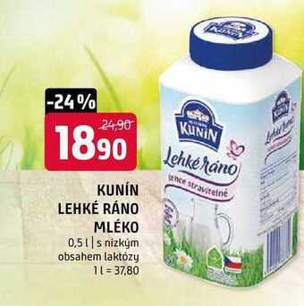 Terno Kunín lehké ráno mléko 0,5 l nabídka