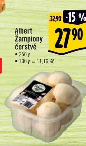 Albert Albert žampiony čerstvé • 250 g nabídka